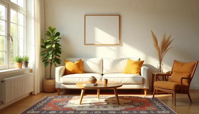 Small living room with white walls and plenty of natural light